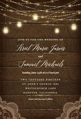 Mason jars lights - Wedding Invitation